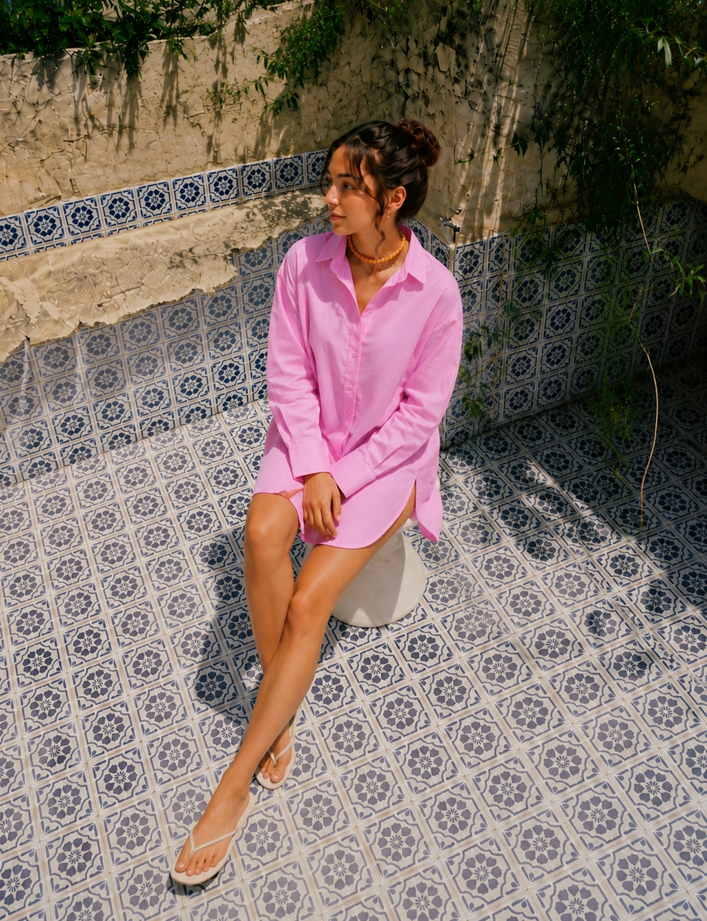 Pink Poplin Shirt