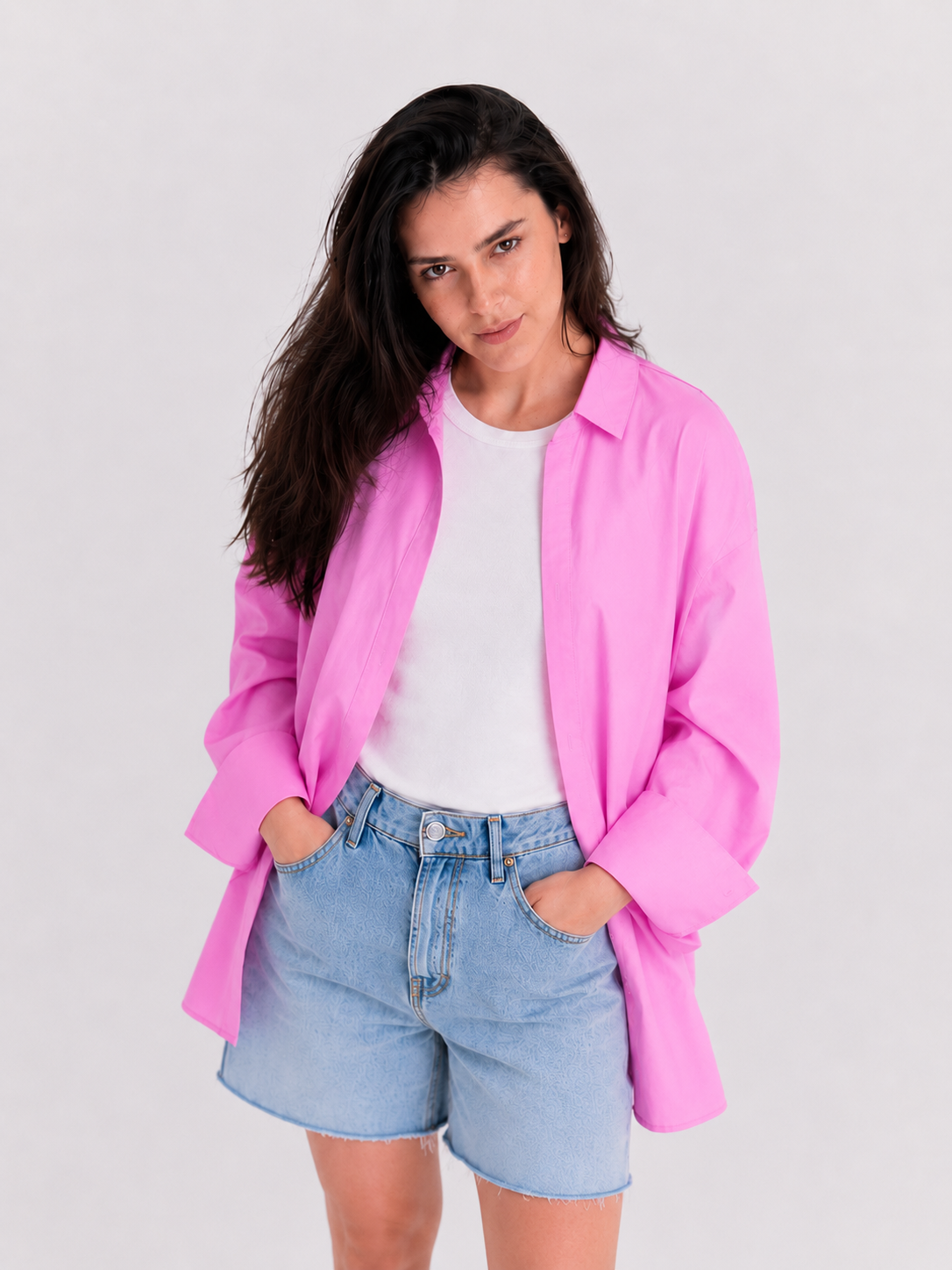 Pink Poplin Essential Chemise