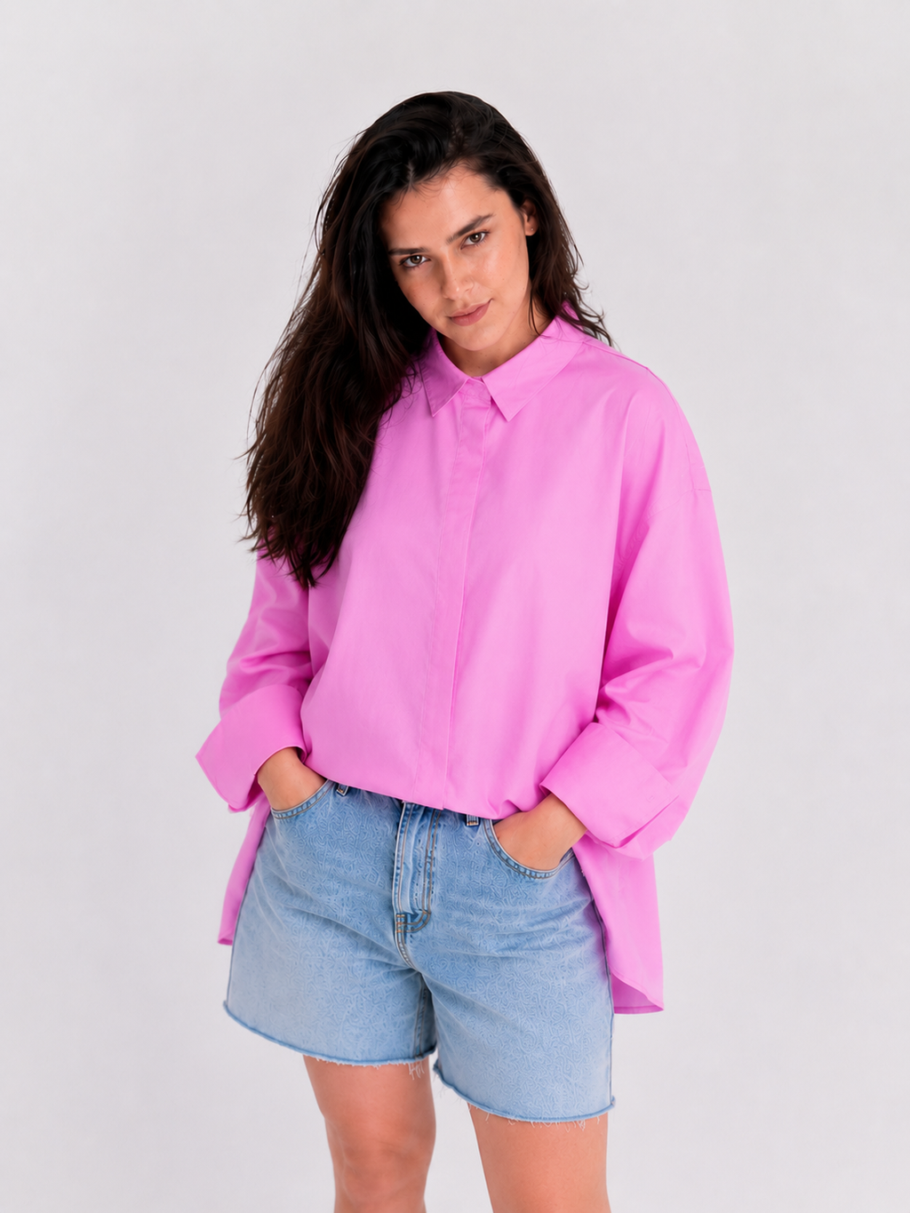 Pink Poplin Essential Chemise