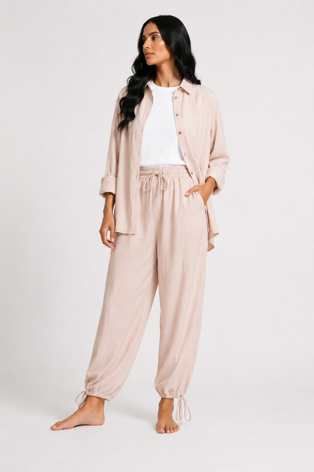 Rose beige Baloon Pants