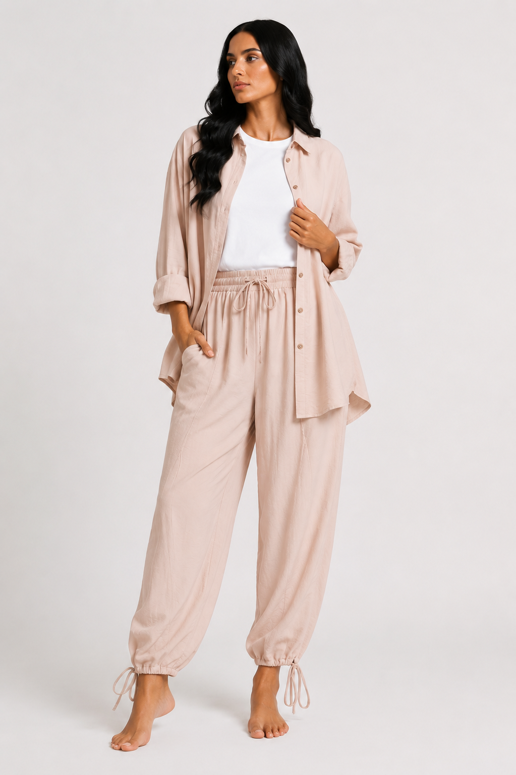Rose beige Baloon Pants