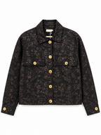 The black x gold Cropped jacket