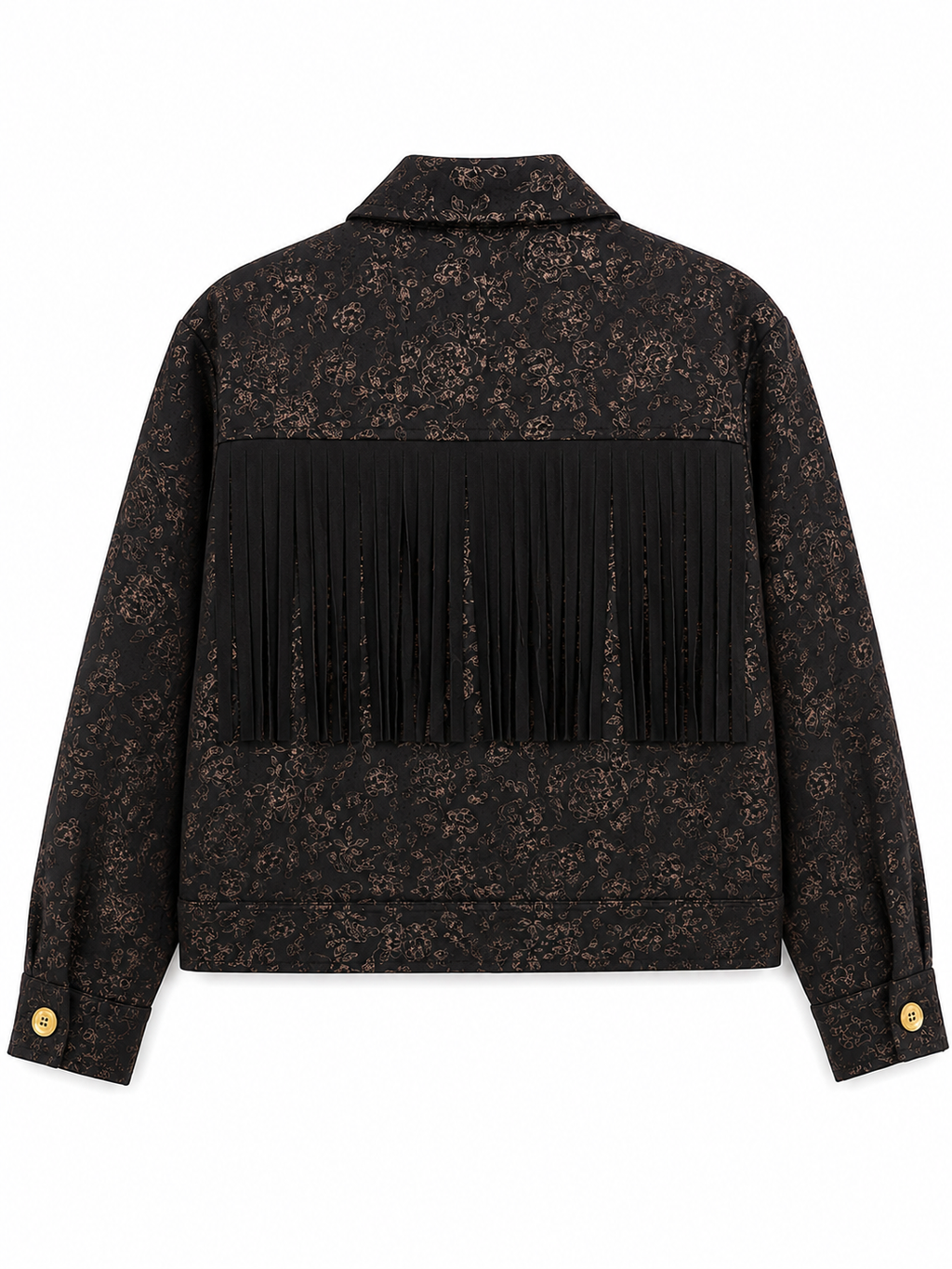 The black x gold Cropped jacket