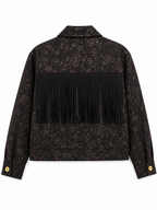 The black x gold Cropped jacket