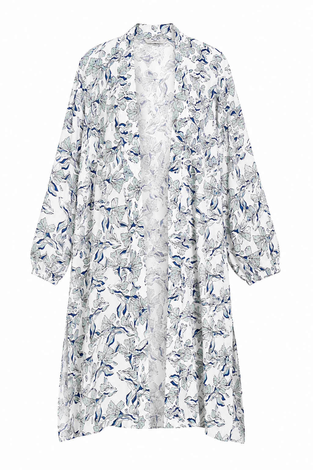 Flowery cardigan blue